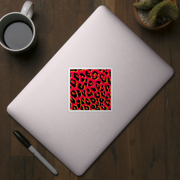 Leopard Print Red by BlakCircleGirl